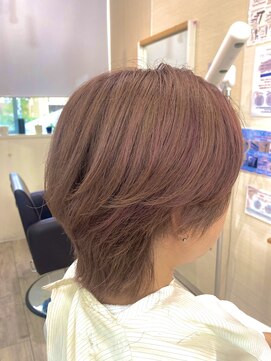 アーチフォーヘアー(a rch for hair) レイヤーショート×ピンクベージュ