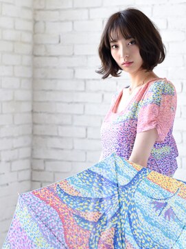 カバーヘア ブリス 上尾西口店(COVER HAIR bliss) アッシュブラウンくせ毛風重めミディアムボブパーマtk5上尾