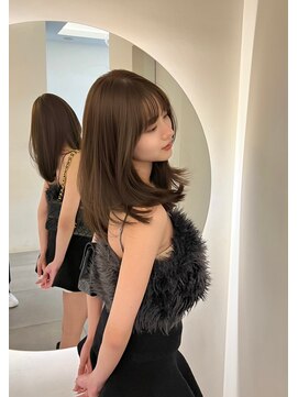 ノク(nok) 段取なしくまブラウン_メルティカラーフェミニンロング