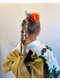 成人式ヘアセット/卒業式ヘアセット/ポニーテール