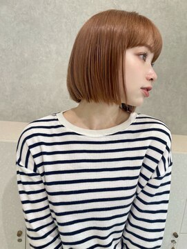 アッシュ 都立大学店(Ash) 切りっぱなしボブ×ベージュブラウン