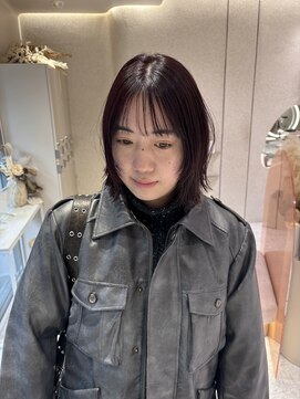 マイル 渋谷(mile) ブリーチなしカシスカラー