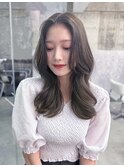 美髪韓国レイヤーイメチェン似合わせ小顔シースルーワイドバング