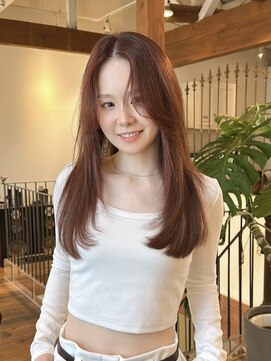 プカナ ラ(pukana_La) スモーキーピンク×髪質改善TRでツヤっと可愛く♪