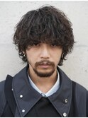 ツイストスパイラルパーマ波巻きパーマシャドウパーマ黒髪原宿