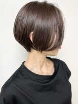モリオフロムロンドン 原宿本店(morio from London) 【morio原宿】ショートボブ前髪なしダークグレージュ