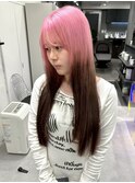 ペールピンク×ブラウン