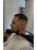 マンバンヘアパーマフェードソフトモヒカンツーブロック メンズ