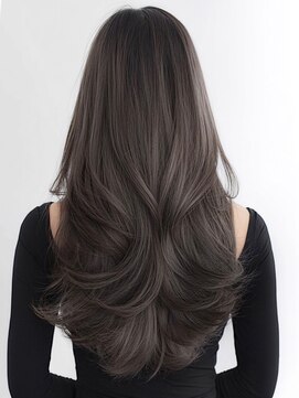 ハーシーバイアポロ 相模大野(HERSHE by apollo) xカット//ホワイトグレージュ/レイヤーカット/チェリーブラウン