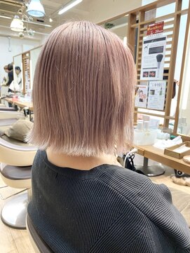 リーナ ビューティガーデン(LiNA BeautyGarden) ワンレンボブ　ピンクベージュ