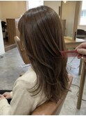大船ワンカラーブリーチなしダブルカラーオリーブブラウンカラー
