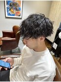 波巻きパーマ