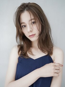 ギークス(GEEKS) 【GEEKS渋谷】グレージュ/セミロングレイヤー/夏カラー/20代30代