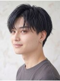 清潔感★メンズビジネスツーブロックショートスタイル爽やか黒髪