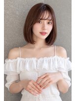 シー バイ ロンド 新宿(Sea by Lond)&nbsp;ワンホンレイヤ ー×ダークブルー[デジタルパーマ/ボブ/韓国]