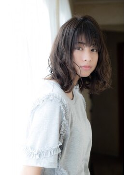 ルーチェ 府中(Luce) デジタルパーマジェンダーレスとろみ厚めバングミディ☆