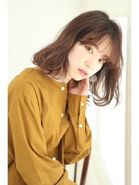 リベラル(liberal) 大人のシースルーバング[うる艶髪/暖色系カラー/Aラインボブ]