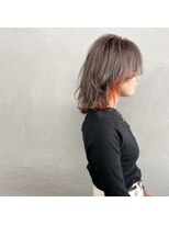 タグ(#tag)&nbsp;#ボブウルフ×シルバー×インナーオレンジカラー