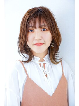 ヘアメイク エアー(Hair Make Air) くびれミディ　イヤリングカラー◆グレージュ