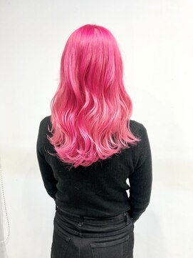 ヘアーラボ ノッシュ 唐人町店(Hair Labo Nosh) 【Nosh】ブリーチ×蛍光ピンク