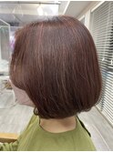 顔まわりの白髪カバー☆大人ボブ