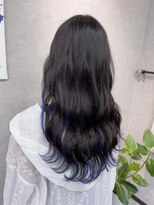 レヴェリーヘア 倉敷店(Reverie hair) #エクステ#プルエクステ#インナーカラー#ブルー