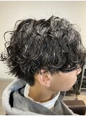 波巻きパーマ