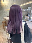 ラベンダーカラーパープルカラーブリーチカラー派手髪ブリーチ
