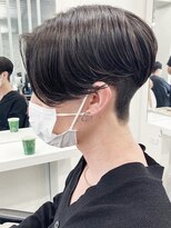 センターパートニュアンスパーマワンカールパーマ韓国コンマヘア