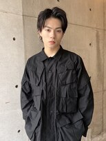 ダークアッシュ/アッシュブラック/カルマパーマ/ベリーショート