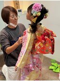 七五三参りの着付け＆ヘアアレンジ