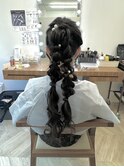 高めの編み下ろしアレンジ