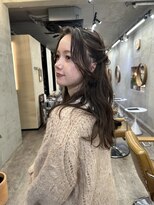ヘアセット/ニュアンスハーフアップ/パーティーヘア/小顔/学割
