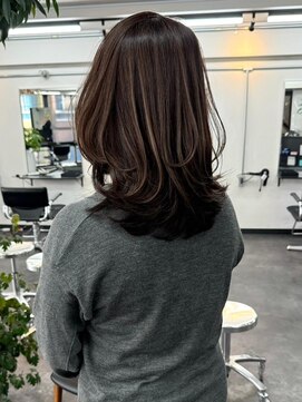 アミリー ひたち野うしく店(Amily) ハイライトバレイヤージュダブルカラーケアブリーチ30代40代