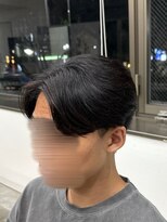 フイ 新宿3丁目(Hui)&nbsp;フェザーパーマ/グレーブルーカラー／刈り上げショートパンク