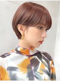 くびれボブマッシュショート前髪あり菱形ショート似合わせカット