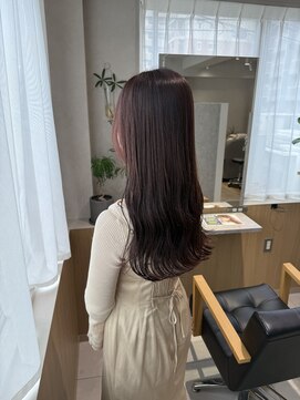 ニカ ボーテ(Nika beaute) 顔周りカット小顔似合わせカット ピンクブラウン