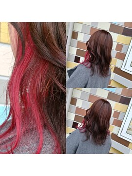 ジーアンドジー(G&G) イヤリングカラーチェリーレッド