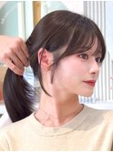 【島田佑】ミディアムレイヤーカットグレージュ顔周りカット