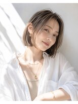 アッシュ 学芸大学店(Ash)&nbsp;ショートボブ/ハイライト/大人女性/アッシュベージュ/脱白髪染め