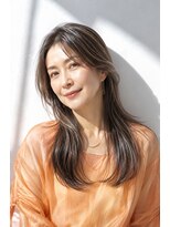 アッシュ 学芸大学店(Ash)&nbsp;ロング/大人女性/アッシュグレー/髪質改善/白髪ぼかしハイライト