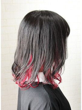 マティーナ ヘアー 池袋(Matina hair) 【ブラック×レッド☆インナーカラー】