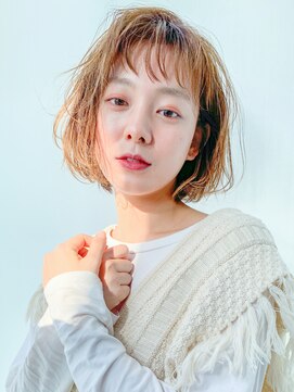 アルバム 銀座(ALBUM GINZA) エアリーボブ_ホワイトアッシュショートパーマ_68255