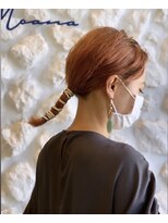 モアナ バイ ヘッドライト 沖縄南風原店(Moana by HEADLIGHT)&nbsp;Moana【南風原】#結べるボブ#オレンジベージュ#ブリーチ