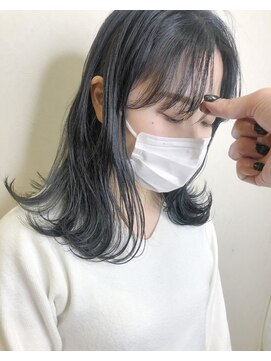 ハロー(Hollow) 【黒髪アイスブルー】