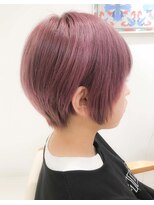 デイズ(days)&nbsp;暖色系カラー　ショコラピンク　前髪なしショート