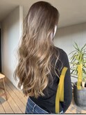 ロングバレイヤージュ　ブロンド