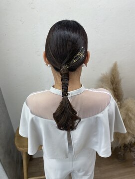 エフバイラブランシュ 大宮東口店(ef by La Blanche) 箔付きタイトヘアアレンジ/大宮/髪質改善/韓国/オージュア