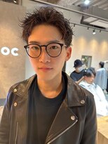 メンズサロン ブロック(Men's Salon bloc) アップバング　ツイストスパイラルパーマ　メンズ　短髪　爽やか