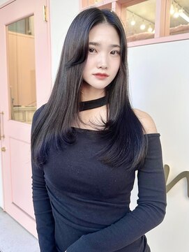 ロンムー(ronmuu) 韓国風フロントレイヤー、ラベンダーブラックを添えて...♪